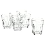 IKEA 6-er Set Gläser Pokal stapelbares Glas für kalte oder heiße Getränke - 270ml - 10 cm hoch - spülmaschinenfest