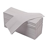 Defacto Papierhandtücher Falthandtücher für Zickzack Papierhandtuchspender - besonders saugfähig, 1-lagig, GRAU (5000 Blatt/Grau)