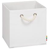 Storanda | Aufbewahrungsbox LEO - Faltbox - Korb - 30x30x30 cm - (Weiß)