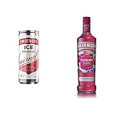 Smirnoff Ice Premium Vodka - Dreifach destilliertes Mix-Getränk & Raspberry Crush | Wodka mit Fruchtgeschmack | erfrischend-volles Aroma | ideal für Cocktails und Longdrinks