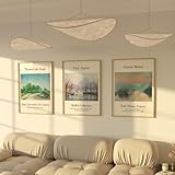 ZoeyAustin® 3 Doppelseitiges Kunstdruck Poster Set, Ohne Rahmen, DIN A3 (30cm x 42cm), Stilvolles Wandposter, 3 Wandbilder, Beidseitige Bilder (Van Gogh/Monet/Signac/Kunst)