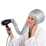 Bonnet Helm zum Trocknen, Haartrockner mit Gummiband für Handy-Befestigung, Grau