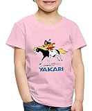 Yakari Auf Kleiner Donner Kinder Premium T-Shirt, 122-128, Hellrosa