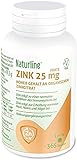 Naturline Zink Forte 25 mg | Zink Tabletten hochdosiert | Haar Vitamine, Nahrungsergänzungsmittel für gesunde Nägel und Haut | 365 Tabletten