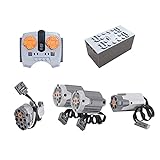 ITOP Power Functions Motor Set, 6Pcs APP Dual Remote Control Upgrade Kit Compatible with Lego Technic