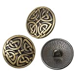 Handarbeit-Lieblingsladen 10 Stück Metallknöpfe Ösenknöpfe mit Keltik-Muster antikbronze Bronze Ø 17mm