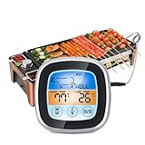 Digitales Lebensmittelthermometer Sonde Grill BBQ Fleischthermometer Sofortiges Lesen Küchentimer-Thermometer für Zucker-Wasser-Marmelade-GrillSilver.