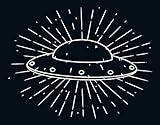 DAOPUDA DIY-Diamant-Malerei,Astronomie Alien Handgezeichnetes UFO Divergente Technologie Flug Abenteuerschiff,Diamonds Arts für Erwachsene Full Drill Leinwandbild für Home Wall Decor 30x40cm