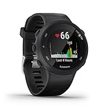 Garmin Forerunner 45 – GPS-Laufuhr mit umfangreichen Lauffunktionen, Trainingsplänen, Herzfrequenzmessung am Handgelenk, (Generalüberholt)