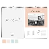 heaven+paper Fotokalender 2023 zum selbstgestalten - Cozy - A4 Kalender 2023 sanfte Farben - personalisierte Geschenke für Frauen / Mama – Wandkalender mit eigenen Fotos bis 10x15cm