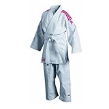 adidas J350 Club Judo Gi Stripes Pink Junior Judoanzug Mädchen (150 cm)