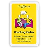 Coaching Karten Set - Ziele setzen, dranbleiben, Blockaden lösen, Inspirationen | 32 selbst gezeichnete Karten | Achtsamkeit und Motivationsk