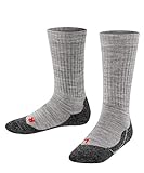 FALKE Unisex Kinder Active Warm K SO Socken, Blickdicht, Grau (Mid Grey Melange 3530), 19-22