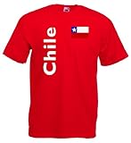 World-of-Shirt Herren T-Shirt Chile Trikot WM 2014|r-XL