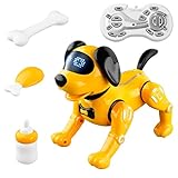 Hund Roboter Spielzeug,Haustier-Roboterhund mit Gesangs- und Tanzfunktion - Mini-Hunderoboter zum Nachahmen von Tieraktionen zum Begrüßen, Berühren, Füttern für Freunde, Teenager, Studenten
