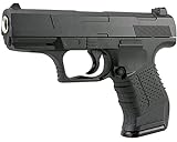 B.W. Softair Gun Airsoft Pistole + Munition | G19 - Schwarz Profi Vollmetall | 18cm. Inkl. Magazin & unter 0,5 Joule (ab 14 Jahre)