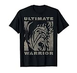 US WWE Ultimate Warrior Face Distressed Light - Navy T-Shirt