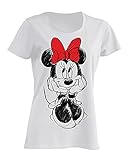 Disney Damen T-Shirt Minnie Mouse Red Bow S