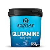 Bodylab24 Glutamin Powder 500g, 100% reines, geschmacksneutrales L-2-Aminoglutarsäure Pulver, geschmacks- und geruchsneutral, 5g mikronisierte L-2-Aminoglutarsäure je Portion