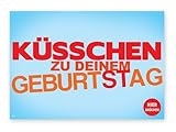 Witzekarten - Postkarte mit Sound - Küsschen zu deinem Geburtstag, die einen W