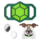 anhänger für Airtag Hundehalsband, Silikon AirTag Hülle Halter für Apple Airtag GPS Tracking Finder Hund Katzenhalsband Schlaufenzubehör, Anti-verlorene tragbare Air Tag Schutzhülle (Minzgrün)