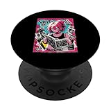 Animegirl Anime Manga Schönheit Zeitung lesen Girl 12 PopSockets Klebender PopGrip