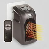 LIVINGTON Handy Heater 500 Watt mit Fernbedienung | Keramik Heizlüfter | Mini-Steckdosen-Heizer | Schnellheizung | Thermostat 15°C - 32°C | Timer | Elektro-Heizung | Das Original aus dem TV