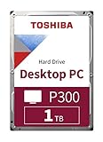 TOSHIBA P300 Interne Festplatte 1 TB – 3,5 Zoll (8,9 cm) – SATA Festplatte intern (HDD) – 7200 rpm (U/min) – 6 Gb/s – für Gaming-Computer, Desktop-PCs, Workstations etc.