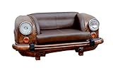 Kobolo Autosofa Zweisitzer Couch Front aus Metall und Leder