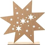Spruchreif · Deko Stern aus Holz · Holz Stern zum Hinstellen · Tischdeko · Holzdeko · Dekofigur mit Sternen · Weihnachtsstern Weihnachtsdeko · Holz Deko Weihnachten