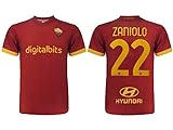 L.C. SPORT SRL Trikot Nicolò Zaniolo Saison 2021 2022. Trikot Gelb Rot Nummer 22. Erstes Trikot. Offizielle Nachbildung. Größen für Erwachsene und Kinder.