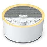 White Noise Machine, RENPHO Einschlafhilfe, weißes Rauschen für besseren Schlaf mit 29 beruhigenden Geräuschen und Nachtlicht, Akkubetrieb mit Kopfhörer-Anschluss für zuhause oder unterwegs
