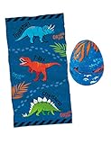 moses 40214 Zauberhandtuch Dino-Ei | Cooles Handtuch für den Kindergeburtstag | 100% Baumwolle, Mehrfarbig