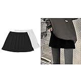 joyvio Verstellbares Oberteil mit Schichten für Damen, Hemdverlängerungsrock Damen Dekorativer Minirock Gefälschtes Hemd Multifunktions für Pullover-Pullover-Kombination von Kleidung