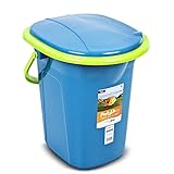Green Blue GB320 Campingtoilette 19L Mobile Toiletteneimer Reisetoilette Toilette Eimertoilette Mobil Camping (Türkis/Limone)
