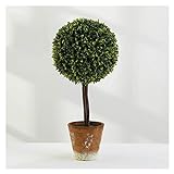 ylchyyds kunstpflanzen Mini Künstliche Kugel Grüner Topiary Pflanze in Keramik Topf Realistic Innentopf Strauch Wohnkultur □ Pflanze Topf (Size : H 43cm)
