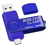 Type C USB Stick 32GB, BorlterClamp 2 in 1 OTG Speicherstick USB 3.0 Doppelanschluss USB C Flash-Laufwerk für Android Smartphone Samsung S10/S9/S8, Huawei, Tablets und Computer (Blau)