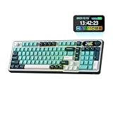 RK ROYAL KLUDGE S98 Mechanische Tastatur mit Smart Display & Knopf, Top Mount 96% Kabellose Mechanische Tastatur BT/2.4G/USB-C, Hot-Swap-fähige, Software, Massiver Akku, 98 Tasten, QWERTY