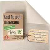 flex it Premium Teppichunterlage | Antirutschmatte für Teppiche | Ohne Weichmacher & PVC | 80 x 150 cm, Beige