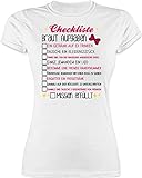 JGA Junggesellenabschied Frauen - JGA Braut Aufgaben Checkliste schwarz/Fuchsia - S - Weiß - JGA aufgaben Shirt - L191 - Tailliertes Tshirt für Damen und Frauen T-Shirt