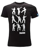 Epic Games - Schwarzes T-Shirt mit Moves Dance Floss Dance L Dance Loser OFFIZIELLE Ursprüngliche Videogame (12-13 Jahre)