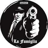 Aufkleber Airbrush 3D gewölbt, rund, Motiv Mann, stylisch, Schriftzug italienisch, einzigartig für dein Fahrzeug stylisch, cool,Sticker für dein Fahrzeug Auto, Motorrad ,Vesp