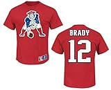 Majestic Athletic NFL Football T-Shirt New England Patriots Tom Brady Throwback Receiver II Trikot Jersey (S)