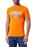 Armani Exchange Herren Slim Fit, Round Neck, Printed Logo, Stretch Cotton T-Shirt, Orange, XS EU