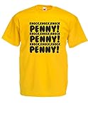 T-Shirt - The Big bang Theory - Knock. Penny! (Gelb, L)