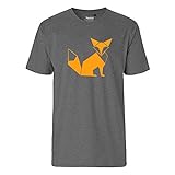 RaketeBerlin Herren T-Shirt | Motiv'Fuchs - origami' | FairTrade zertifiziert | 100% reinste Bio-Baumwolle und aus nachhaltiger Produktion | Größen S-3XL | casual | rundhals | verschiedene Farben