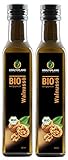 Kräuterland Bio Walnussöl 500ml - 2x 250ml Walnusskern Öl nativ, kaltgepresst & vegan - Speiseöl zum Kochen, Backen & für Salate - Nussöl in Premium Qualität