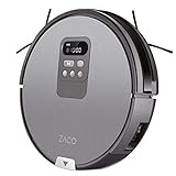 ZACO V80 Saugroboter mit Wischfunktion, intelligente Navigation, automatischer Staubsauger Roboter, 2in1 Wischen oder Staubsaugen, für Hartböden, Fallschutz, mit Ladestation, ideal für Tierhaare, Grau