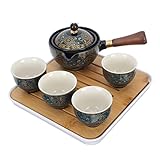 OUNONA 1 Satz Teeservice aus Keramik japanische Teekannen Restaurant-Teekanne Matcha Teekocher im Tagungsraum Teegeschirr für zu Hause automatisch Teekanne aus Porzellan Reisekit Tee Set