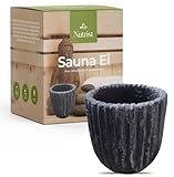 Nutrist® Sauna Ei aus natürlichem Speckstein (⌀9cm) - Aromaschale Duftschale und Aufgussstein für Mentholkristalle und Aufgüsse während dem Saunagang - Premium Sauna Zubehör - Saunazubehör